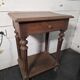 Louis XVI style bedside table in solid oak