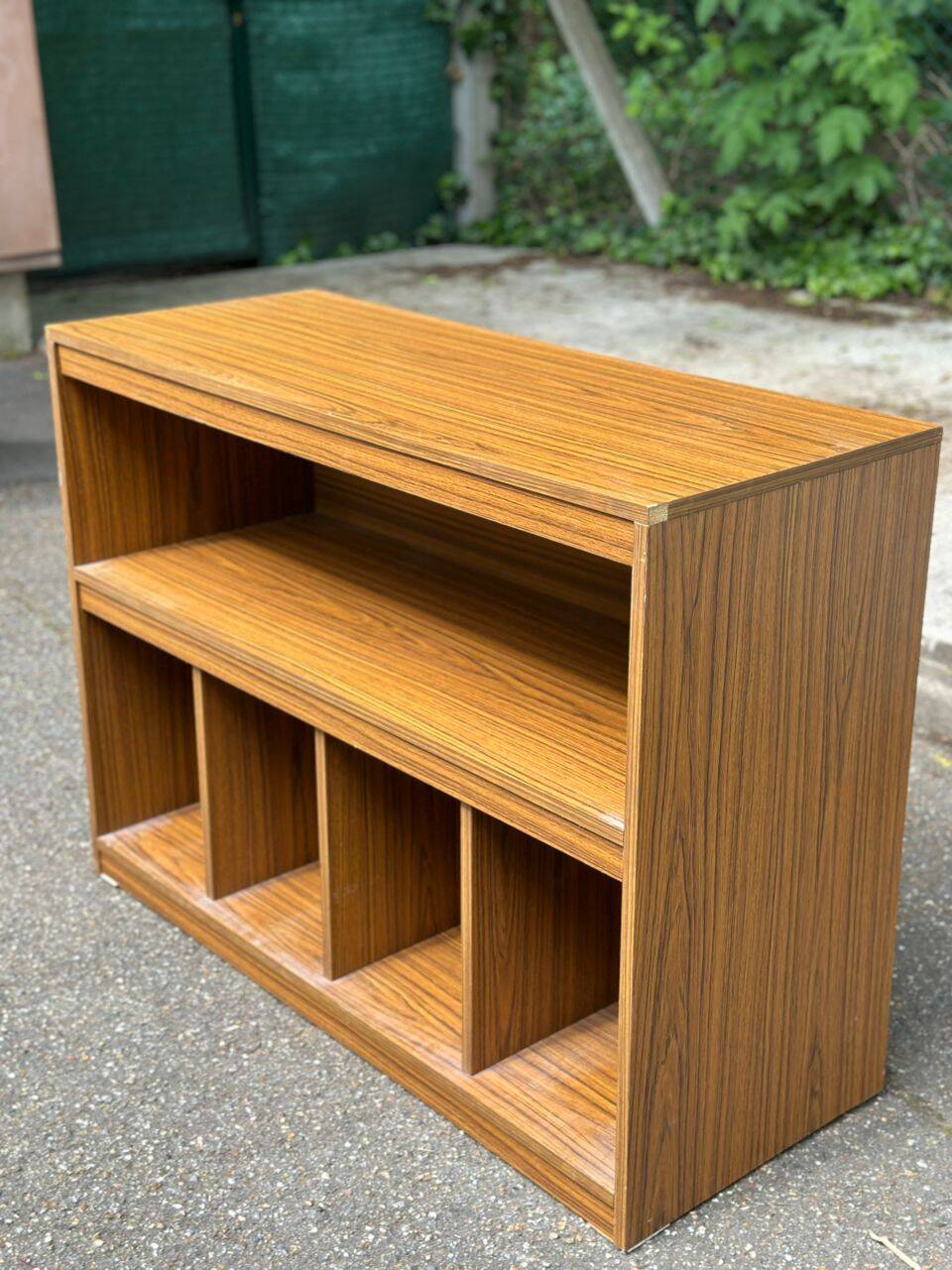1970s wooden vinyl storage library
