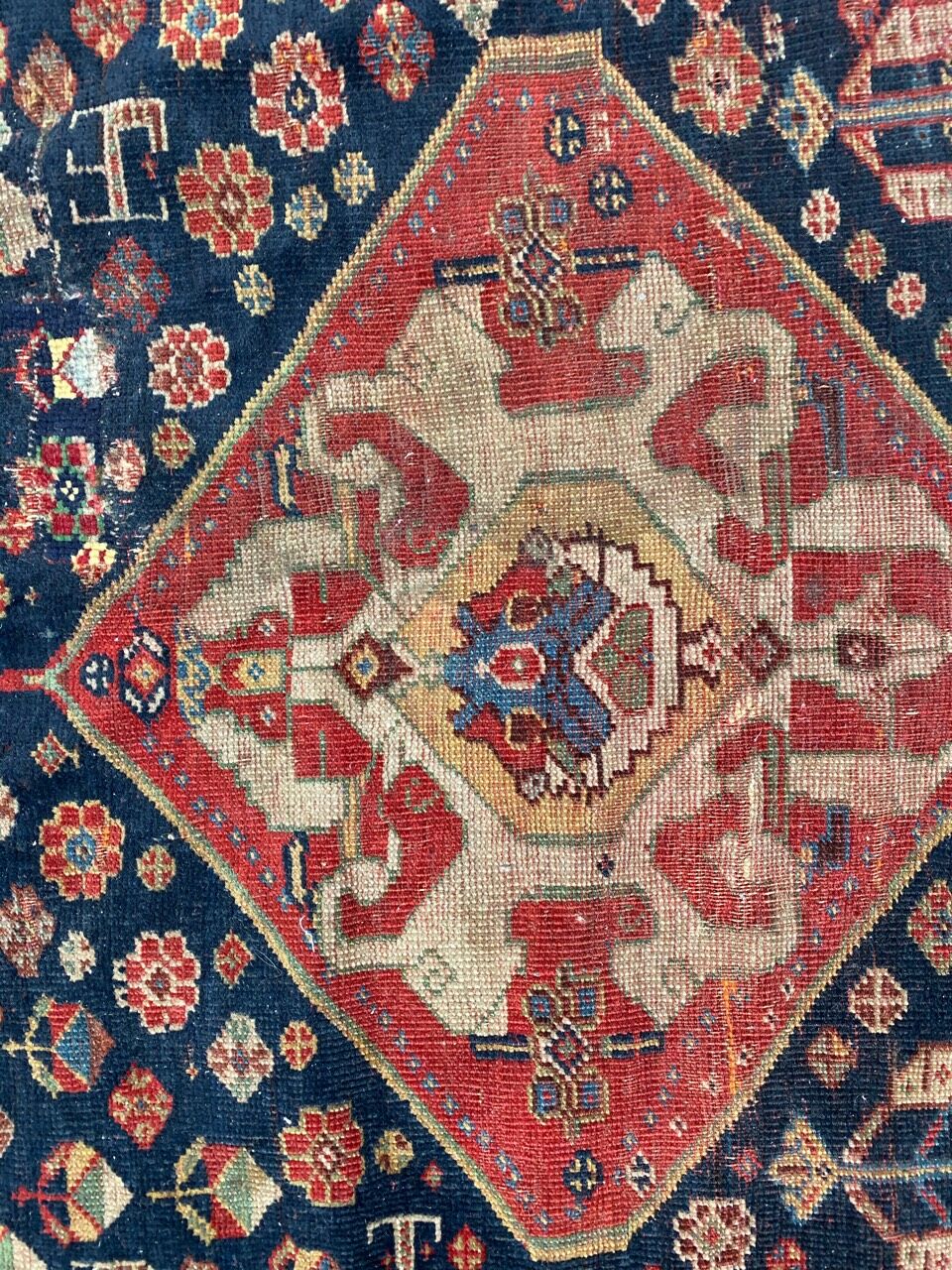 Tapis ancien persan ghashghai 120x212cm