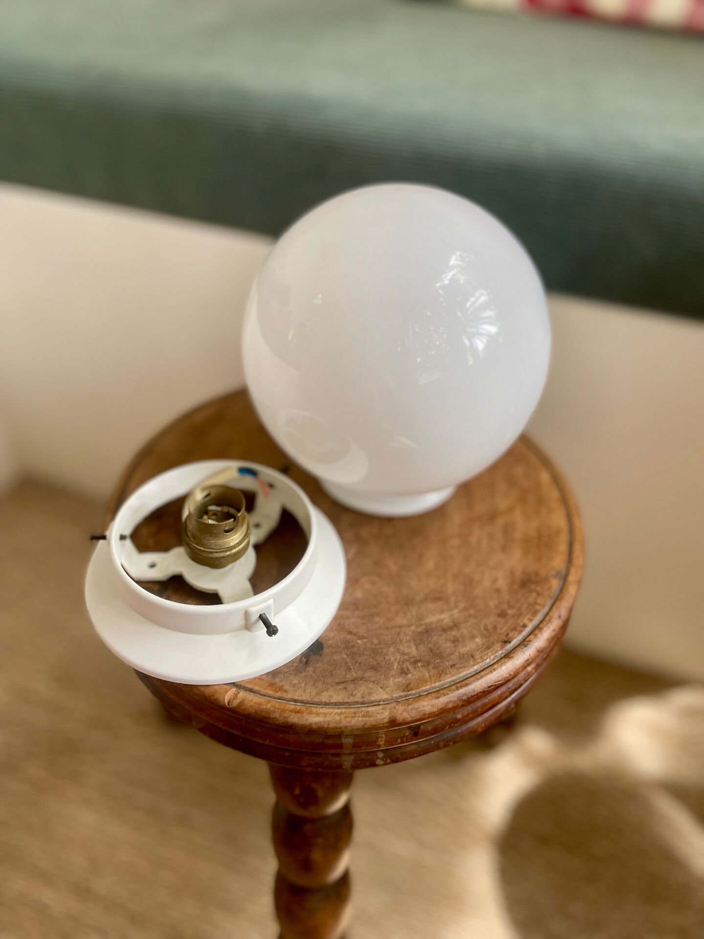 White ball wall light