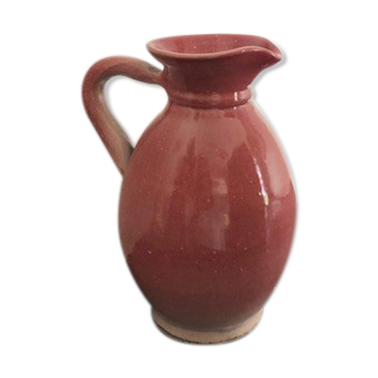 Pink ceramic pitcher