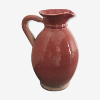 Pink ceramic pitcher
