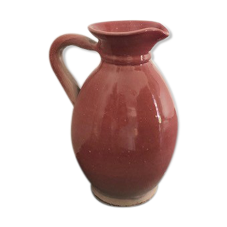 Pink ceramic pitcher