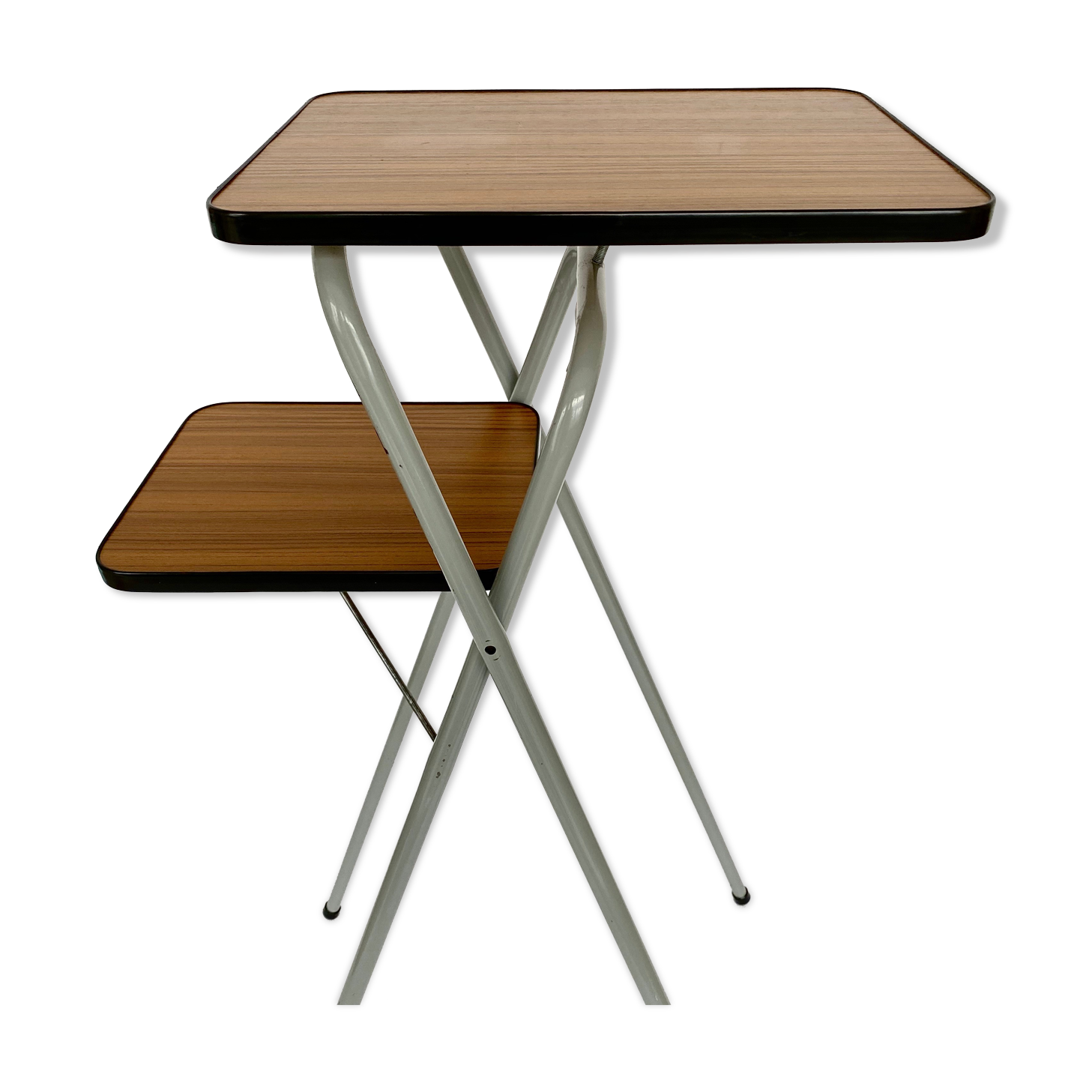 Metal and formica projector support, vintage 60s and 70s