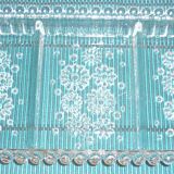 Antique dish in chiseled glass with pearls