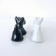 Black And White Scottish Terrier Dog Ceramic Salt And Pepper Shakers