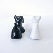 Black And White Scottish Terrier Dog Ceramic Salt And Pepper Shakers