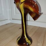 La Rochère "Volubilis" Vase – Flower shape – Amber glass