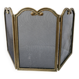 Antique brass fire screen 75x38cm fireplace protection screen