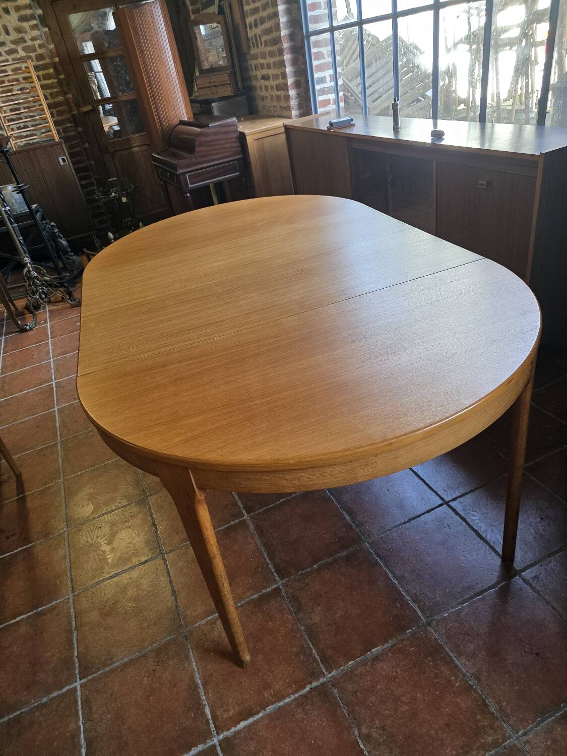 Scandinavian extendable teak table from the 1960s.