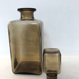 Carafe whisky in smoked glass, 1970