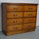 Dutch Industrial Beech Apothecary Cabinet, Mid-20th Century