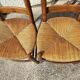 Serie de 6 chaises paillees