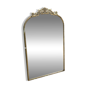 Golden metal pediment mirror from the 2000s.