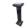 Sellette, colonne en bois noir et marbre