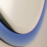 Miroir vintage années 70 Cristal Bleu Design A. Lupi pour Cristal Luxor