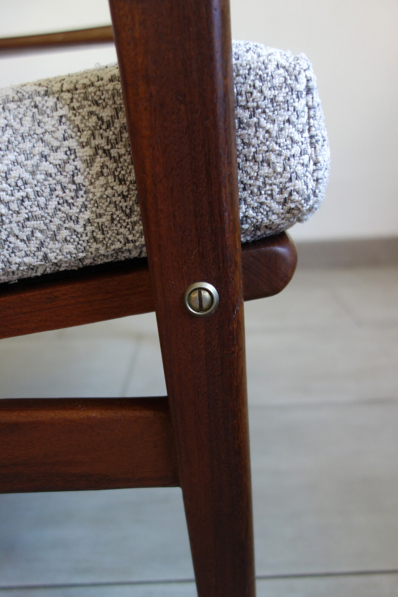 Bench and 2 Scandinavian armchairs 60s