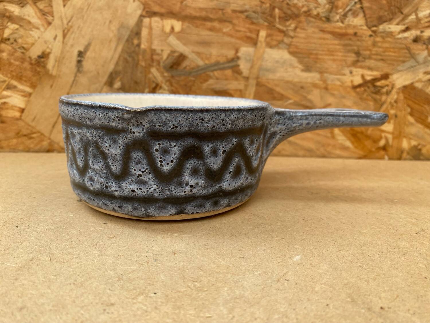 Old jean austruy ceramic casserole shape vintage caquelon pocket