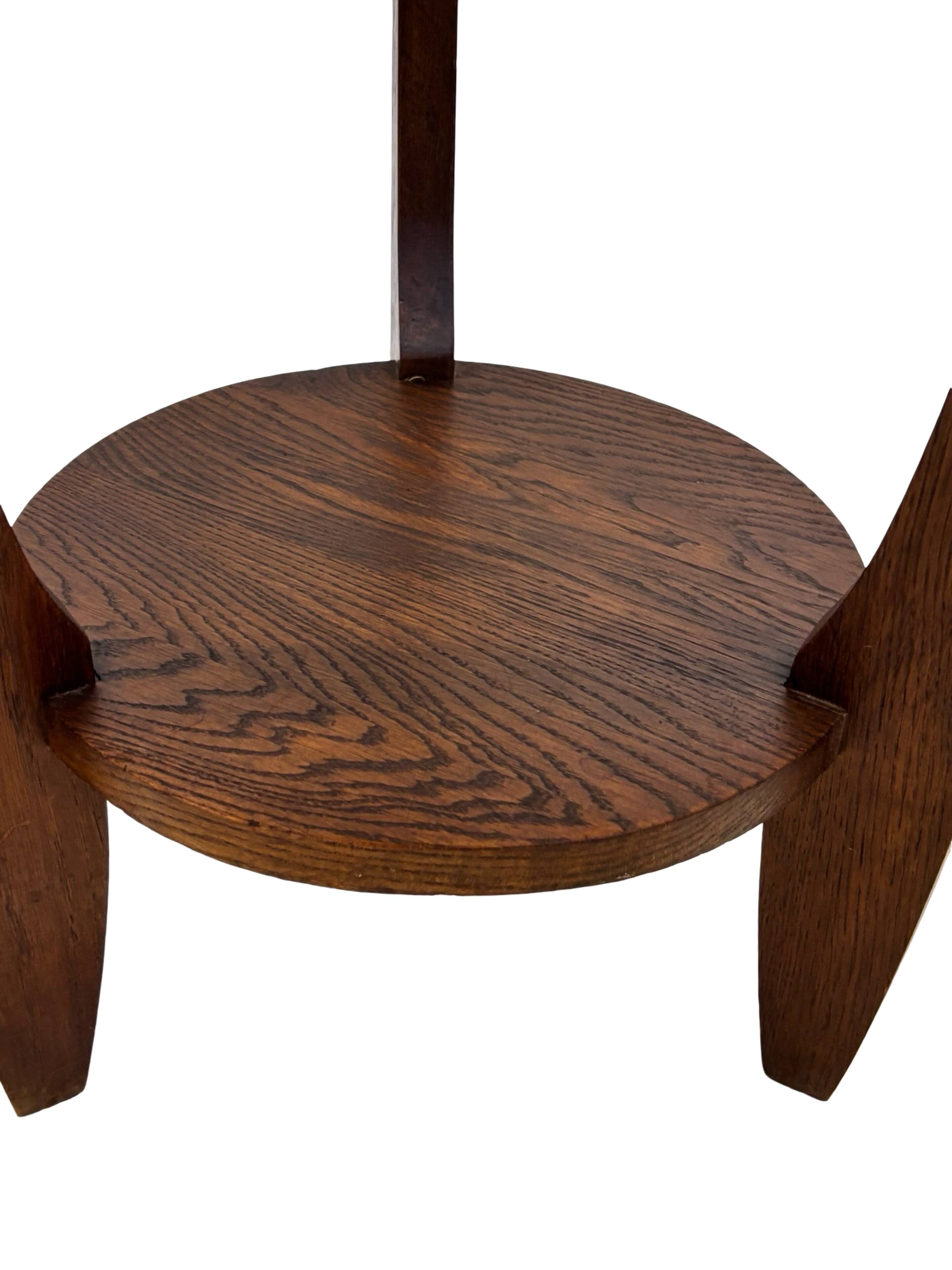 Art Deco Side Table Plant Table Oak 1950s Design