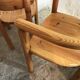 Set of 4 solid pine seats by Rainer Daumiller