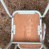 Lot of 6 sky blue Tolix chairs