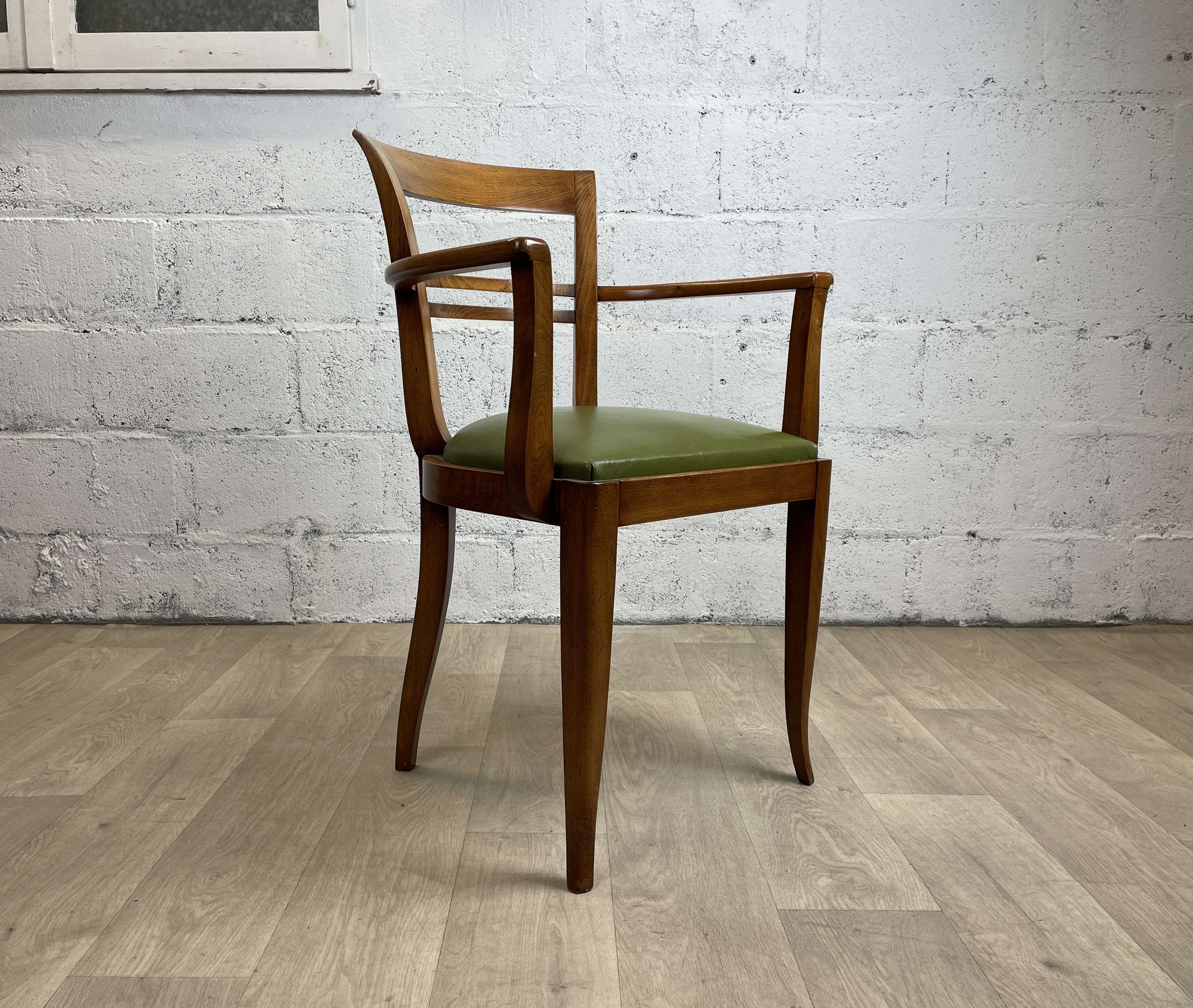 "minister's" office and its solid cherry tree armchair, 70s-80s