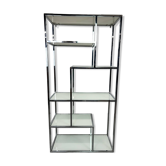 Mid-century modern chrome shelf by Milo Baughman