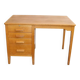 Vintage Scandinavian oak desk with 4 drawers – Sweden – 1960s