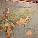 Large Vintage New World School Map