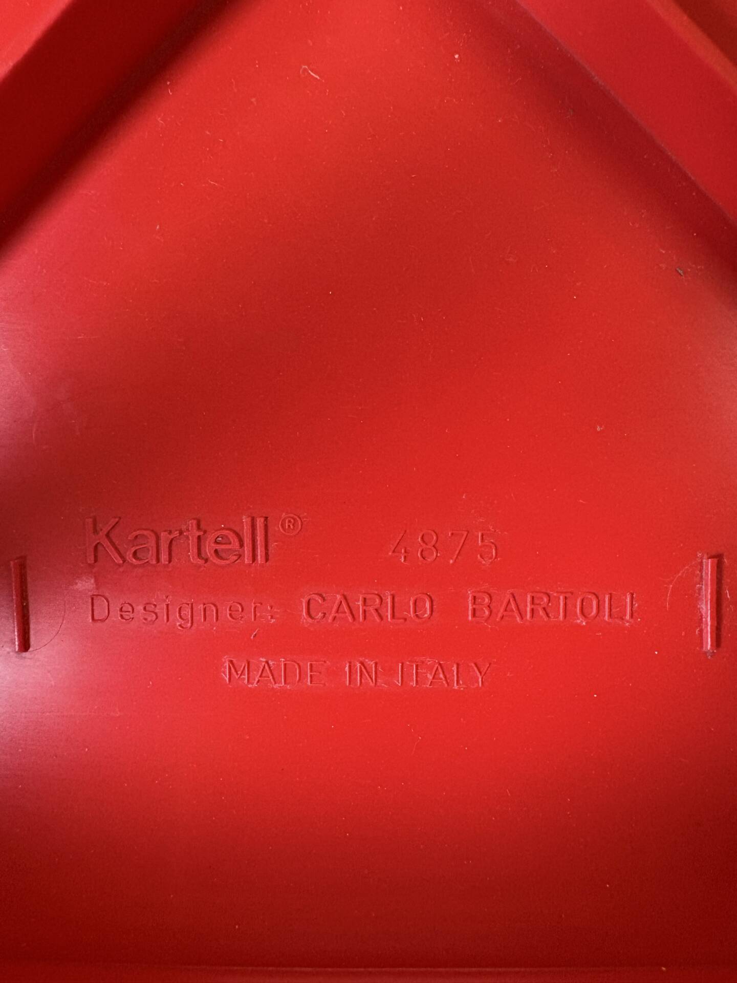 4 chairs model 4875 by C. Bartoli for Kartell, 1970