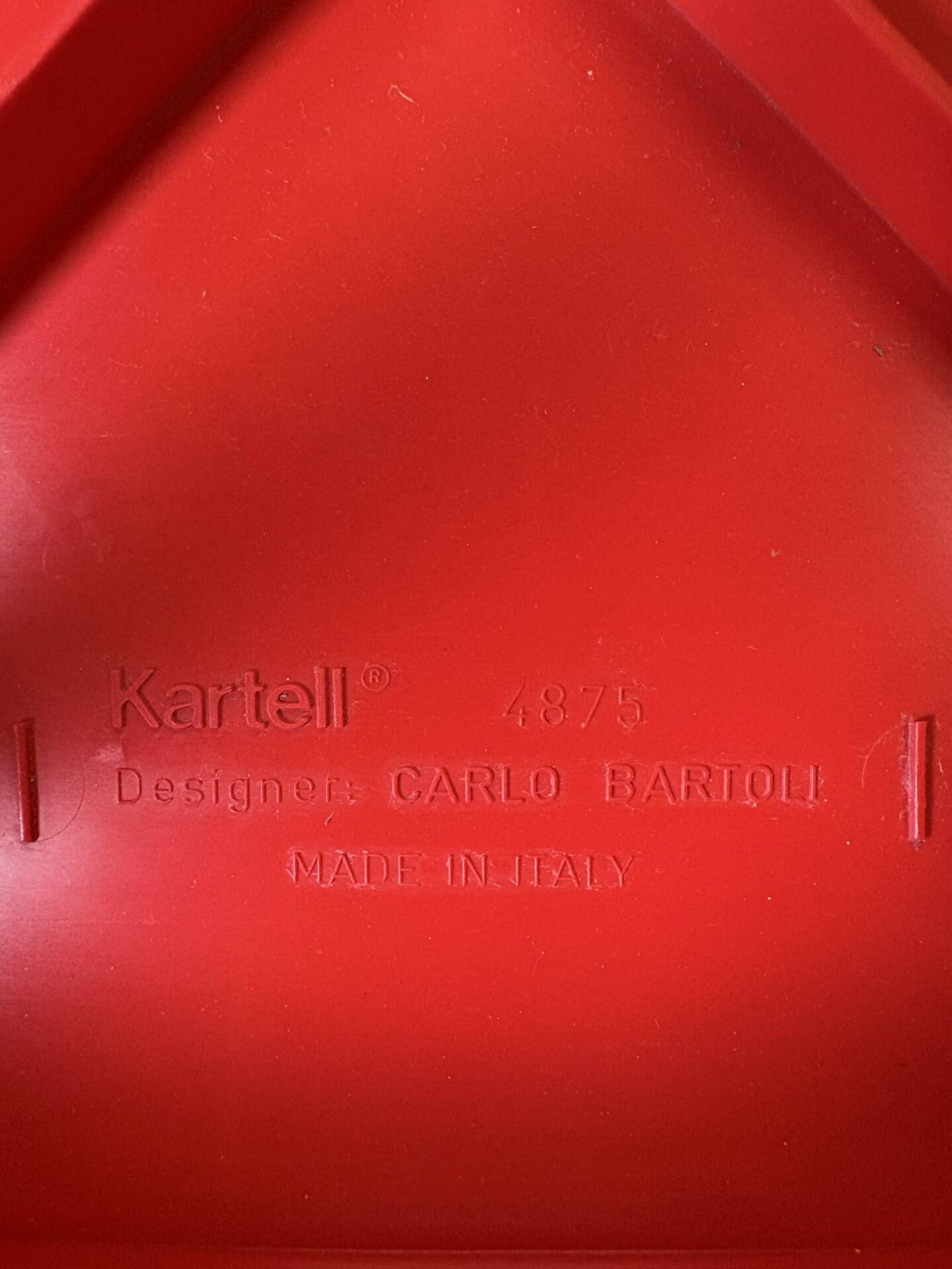 4 chaises modèle 4875 par C. Bartoli pour Kartell, 1970