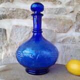 Blue glass carafe