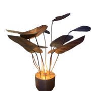 Sculptural metal lamp, 1960s/70s