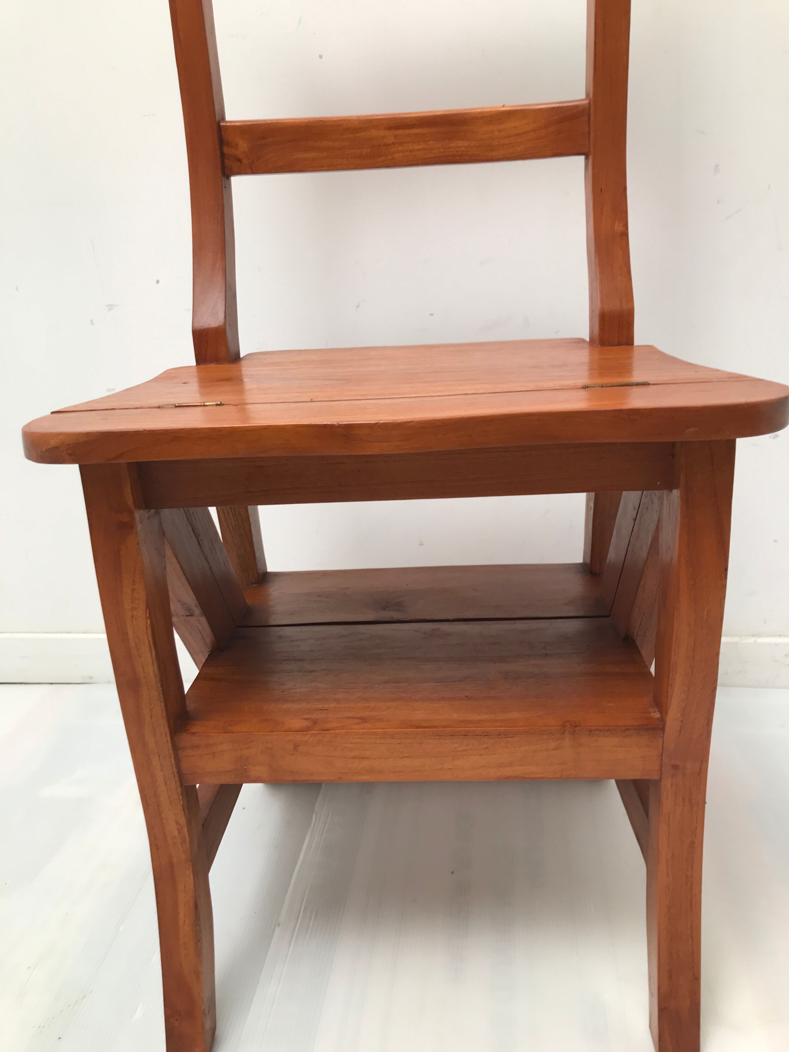 Vintage library stepladder chair