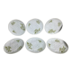 Service of six Limoges porcelain oyster plates