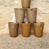 Set of 6 Digoin stoneware cups