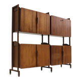 Vintage Italian mid-century bookcase wall cabinet from the 1960s, Italy.