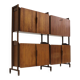 Vintage Italian mid-century bookcase wall cabinet from the 1960s, Italy.
