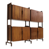 Vintage Italian mid-century bookcase wall cabinet from the 1960s, Italy.