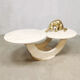 Table basse travertin « duo table top »