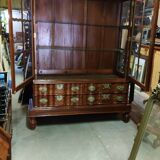 Library-Argentier-window in ceylon solid teak circa 1960