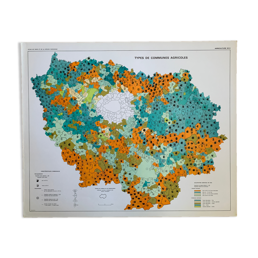 carte-plan-paris-ile-de-france-1967-selency