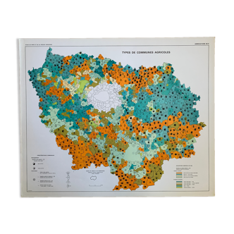 Paris Ile de France map 1967