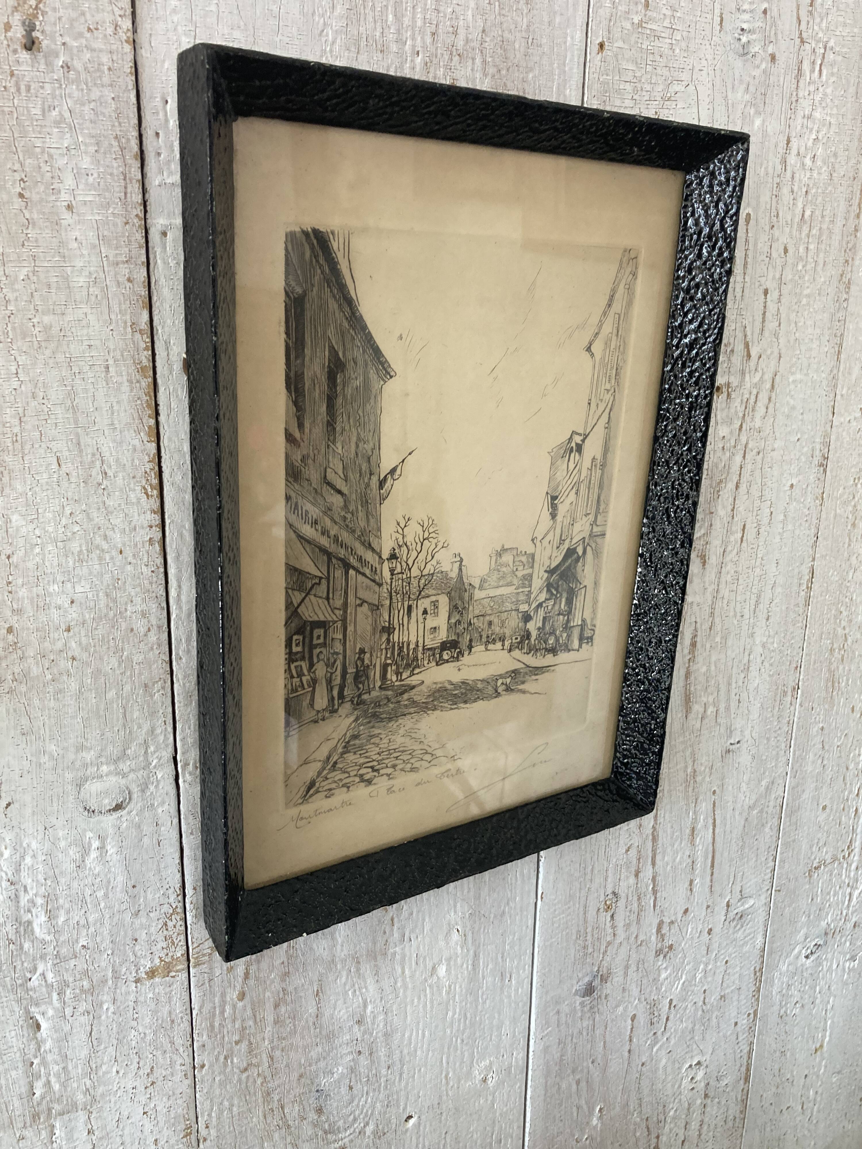 Old illustration of Montmartre