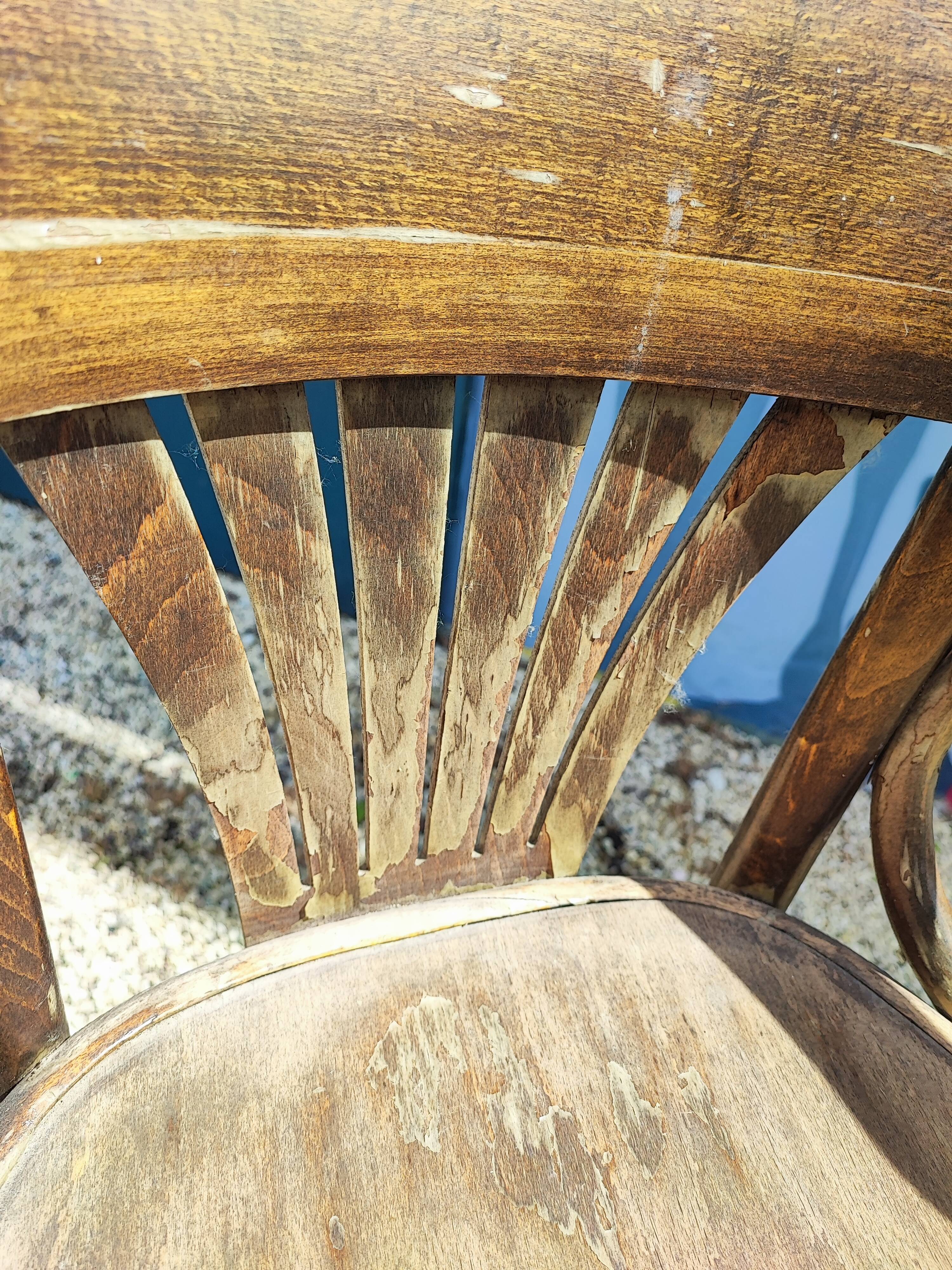 Tabouret de bar en bois courbé