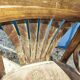 Curved wooden bar stool