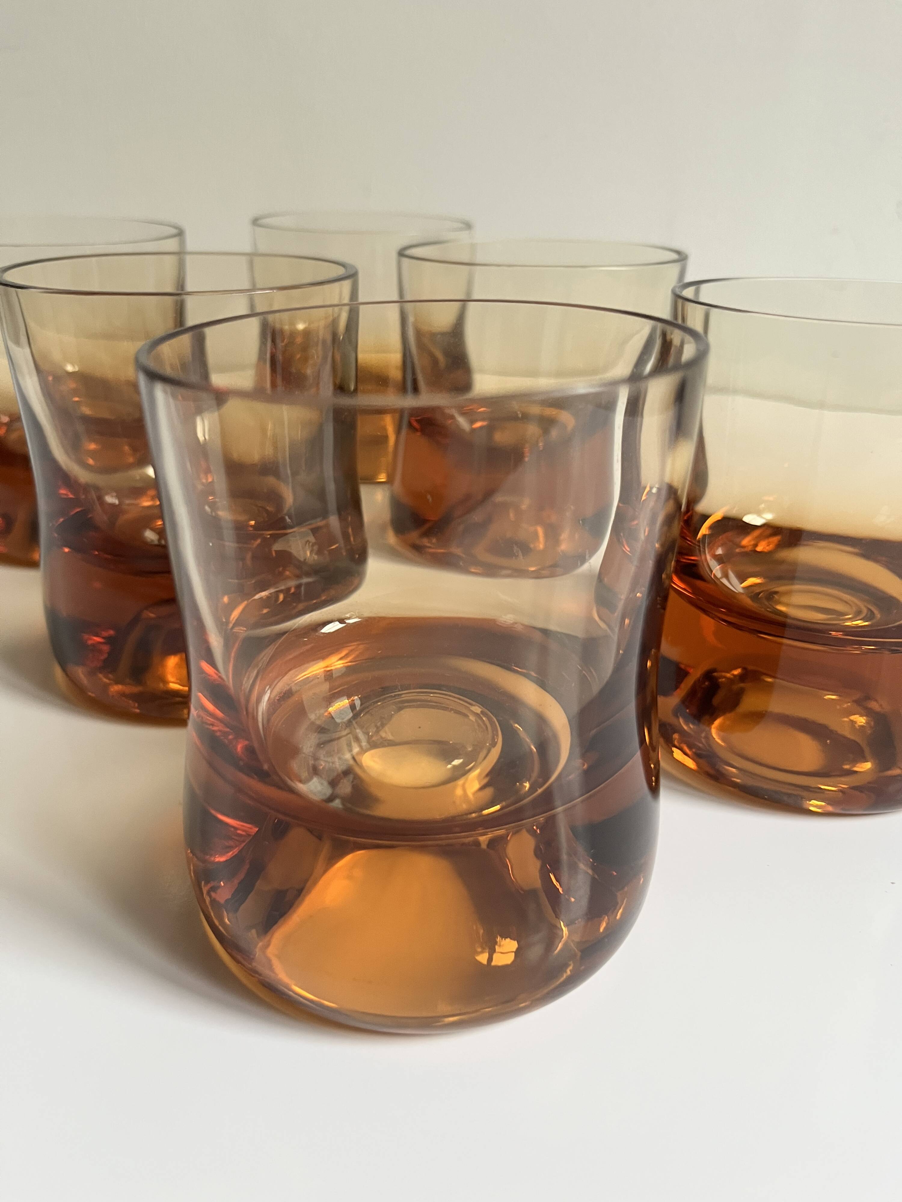 Amber Whiskey Glasses