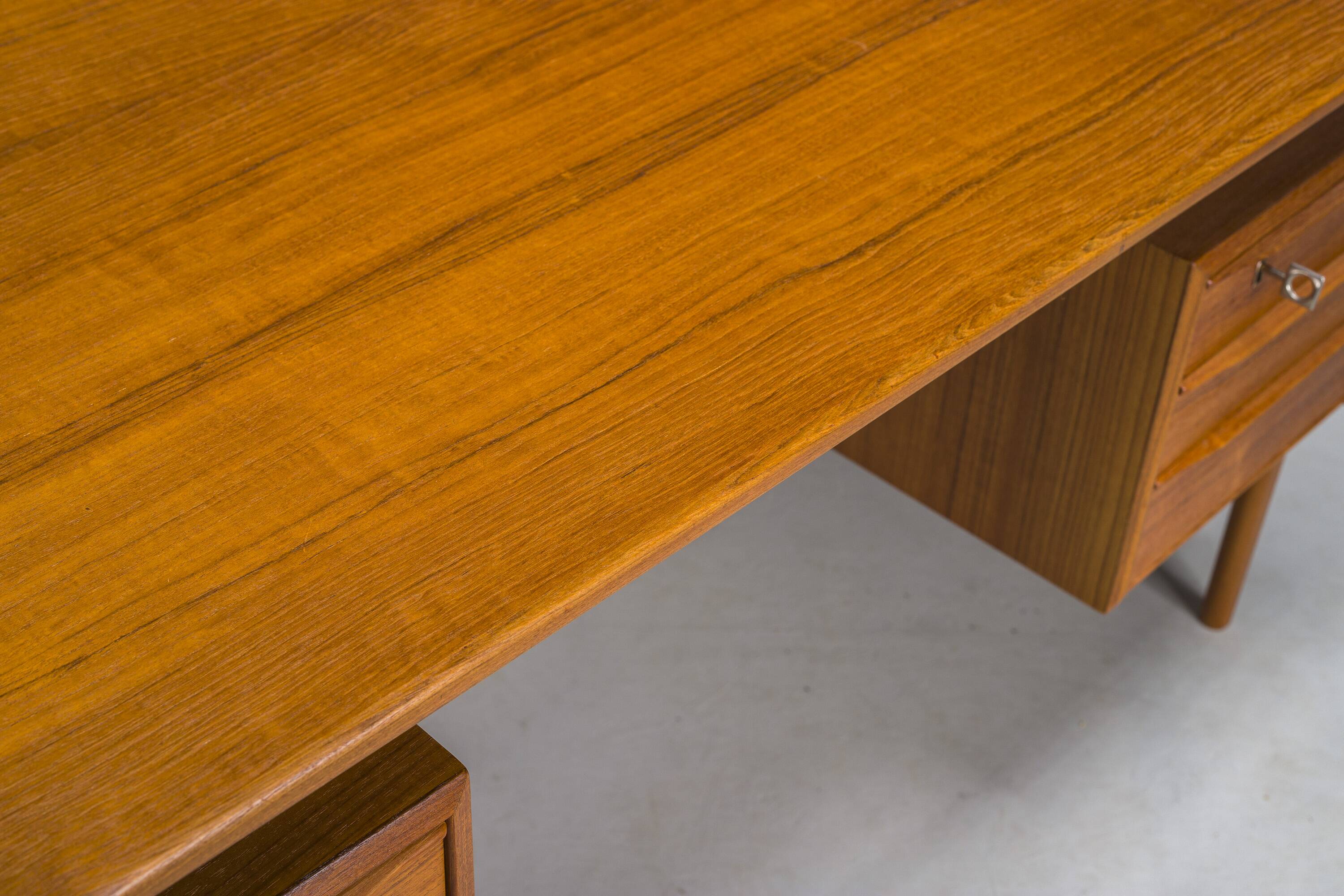 Danish Teak Desk by Peter Lovig Nielsen for Hedensted Mobelfabrik, 1972