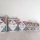 Series of 6 Sarreguemines spice jars