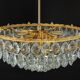 Bakalowits Chandelier, Brass and Crystal Glass, Austria, 1960s
